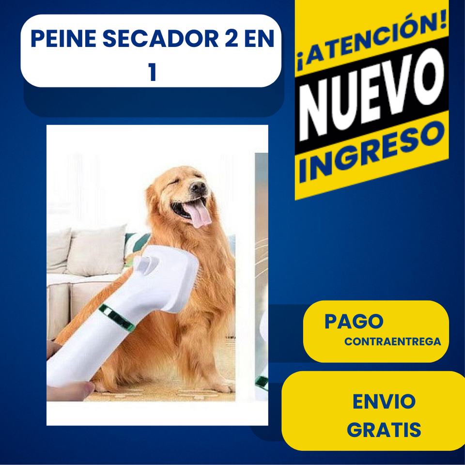 EL PEINE SECADOR 2 EN 1, LO QUE TU ENGREIDO DE 4 PATAS DESEA.