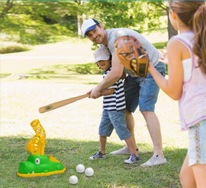 🏏⚾  SUPER COCODRILO LANZADOR DE PELOTAS DE BÉISBOL +  RAQUETA ⚾🏏